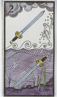 Two of Swords in the deck Esoteric Tarot