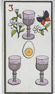 Three of Cups in the deck Esoteric Tarot