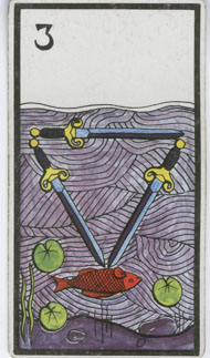 Three of Swords in the deck Esoteric Tarot