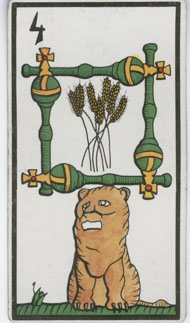 Four of Wands in the deck Esoteric Tarot