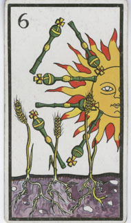 Six of Wands in the deck Esoteric Tarot