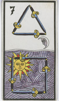 Seven of Swords in the deck Esoteric Tarot