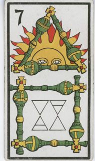 Seven of Wands in the deck Esoteric Tarot