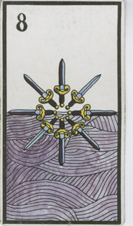 Eight of Swords in the deck Esoteric Tarot