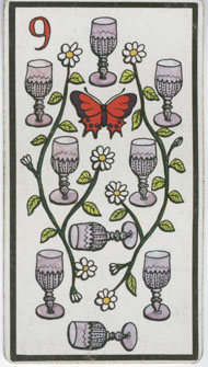 Nine of Cups in the deck Esoteric Tarot