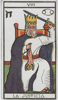 Justice  in the deck Esoteric Tarot