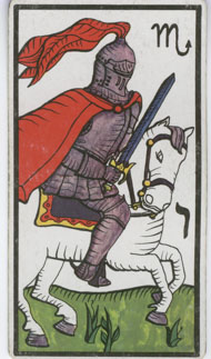 Knight of Swords in the deck Esoteric Tarot