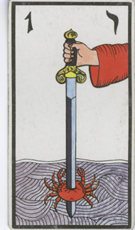 Ace of Swords in the deck Esoteric Tarot