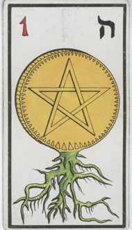 Ace of Pentacles in the deck Esoteric Tarot