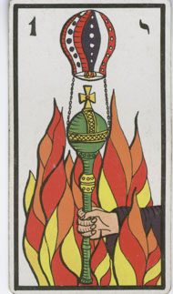 Ace of Wands in the deck Esoteric Tarot