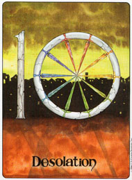 Ten of Swords in the deck Gill Tarot