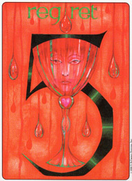 Five of Cups in the deck Gill Tarot