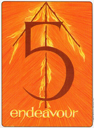 Five of Wands in the deck Gill Tarot