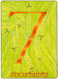 Seven of Swords in the deck Gill Tarot