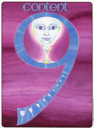 Nine of Cups in the deck Gill Tarot