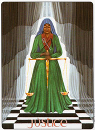 Justice  in the deck Gill Tarot