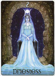 The High Priestess in the deck Gill Tarot