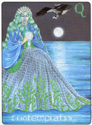 Queen of Cups in the deck Gill Tarot