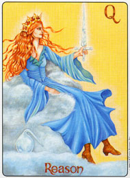 Queen of Swords in the deck Gill Tarot