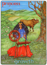 Page of Pentacles in the deck Gill Tarot