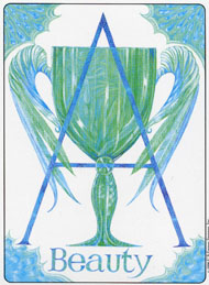 Ace of Cups in the deck Gill Tarot