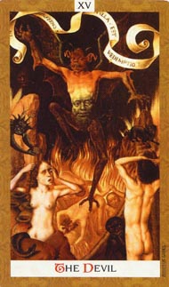 The Devil in the deck Golden Tarot