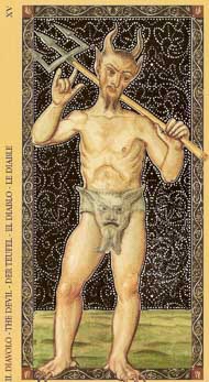 The Devil in the deck Golden Tarot of the Renaissance