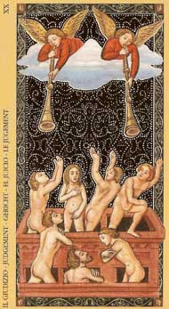 Judgment in the deck Golden Tarot of the Renaissance