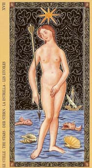 The Star in the deck Golden Tarot of the Renaissance