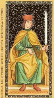 King of Swords in the deck Golden Tarot of the Renaissance