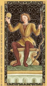 King of Pentacles in the deck Golden Tarot of the Renaissance