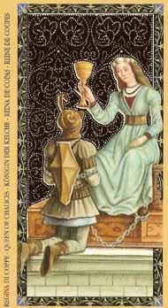 Queen of Cups in the deck Golden Tarot of the Renaissance