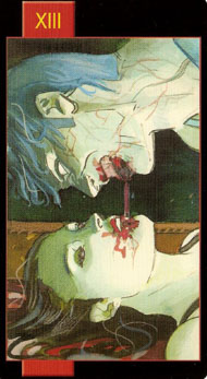 Death in the deck Gothic Tarot of Vampires