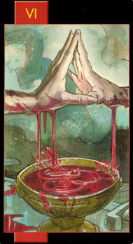 The Lovers in the deck Gothic Tarot of Vampires