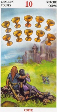 Ten of Cups in the deck Celtic Tarot II (ITA)