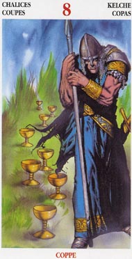 Eight of Cups in the deck Celtic Tarot II (ITA)