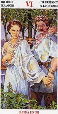 The Lovers in the deck Celtic Tarot II (ITA)