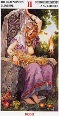 The High Priestess in the deck Celtic Tarot II (ITA)