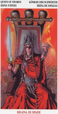 Queen of Swords in the deck Celtic Tarot II (ITA)