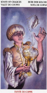 Page of Cups in the deck Celtic Tarot II (ITA)