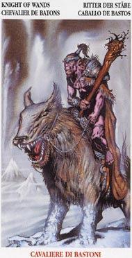 Knight of Wands in the deck Celtic Tarot II (ITA)