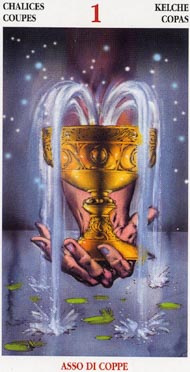 Ace of Cups in the deck Celtic Tarot II (ITA)