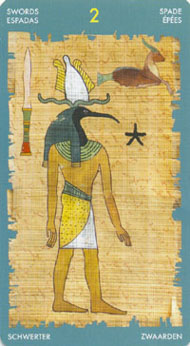 Two of Swords in the deck Tarot of Cleopatra