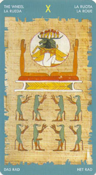 Wheel of Fortune in the deck Tarot of Cleopatra