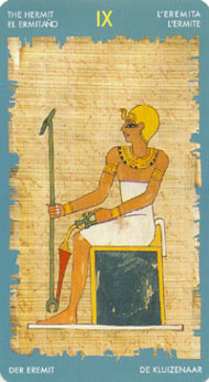 The Hermit in the deck Tarot of Cleopatra