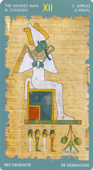 The Hanged Man in the deck Tarot of Cleopatra