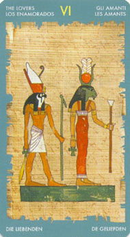 The Lovers in the deck Tarot of Cleopatra