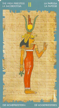 The High Priestess in the deck Tarot of Cleopatra