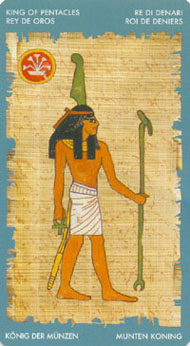 King of Pentacles in the deck Tarot of Cleopatra