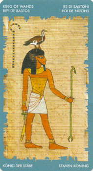 King of Wands in the deck Tarot of Cleopatra